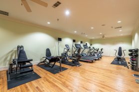 Senior living wellness and fitness room